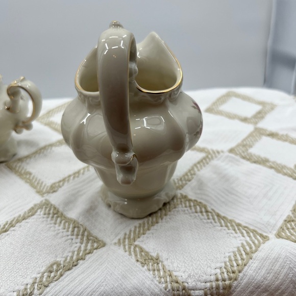 SELB Germany Pompadour Moss Rose creamer and sugar bowl - Picture 13 of 16